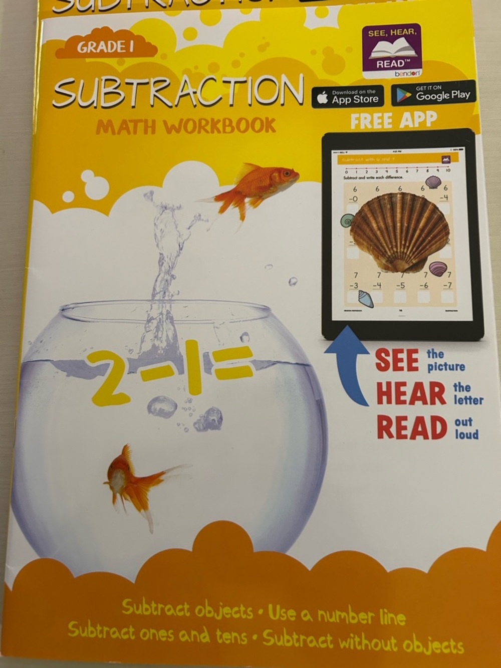 Subtraction Math Workbook Grade 1